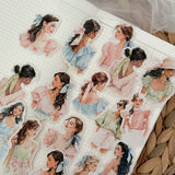 Tres chic fashion girls die cut sticker