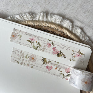 Vintage floral ephemera washi tape