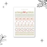 cute christmas doodles washi tape and dot sticker sheet