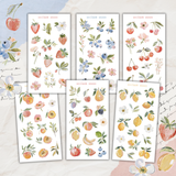 summer fruits sticker sheet set