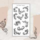 baroque ornamental swirls sticker sheet bundle