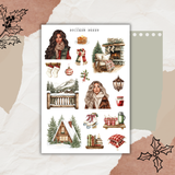 rustic cabin sticker sheet bundle
