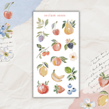 summer fruits sticker sheet set