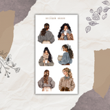 rainy September sticker sheet