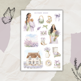 lavender pistachio sticker sheet bundle