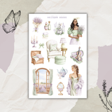lavender pistachio sticker sheet bundle