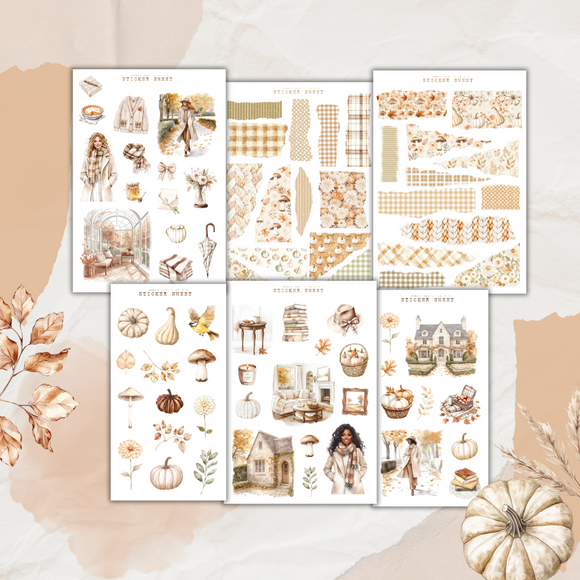 September end sticker sheet bundle