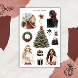 classy christmas sticker sheet bundle