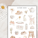 soft cottage sticker sheet
