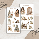 wooden cabin sticker sheet bundle
