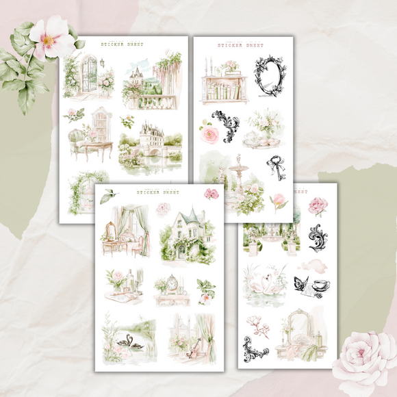 whimsical chateau sticker sheet bundle