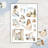 old money summer sticker sheet set