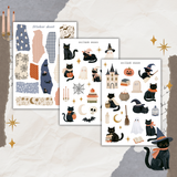 spooky cats sticker sheet