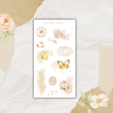 sunny florals sticker sheet bundle