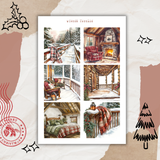 winter cottage sticker sheet bundle