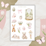 Pastell pink easter sticker sheet bundle
