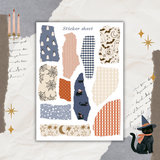 spooky cats sticker sheet