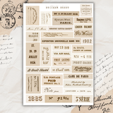 vintage snippets sticker sheet set
