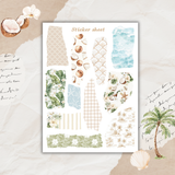 coconut dune sticker sheet set