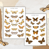 vintage butterflies sticker sheet