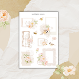 sunny florals sticker sheet bundle