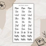 lettered weekdays slim sticker sheet bundle