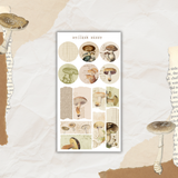 vintage mushroom sticker sheet bundle