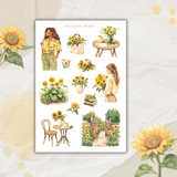 sunflower bliss sticker sheet bundle