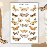 vintage butterflies sticker sheet