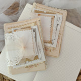 vintage paper set, 32 pieces of ephemera, paper sheets and cut outs