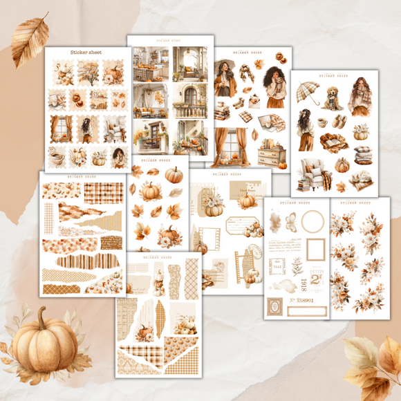 fall collection sticker sheet bundle