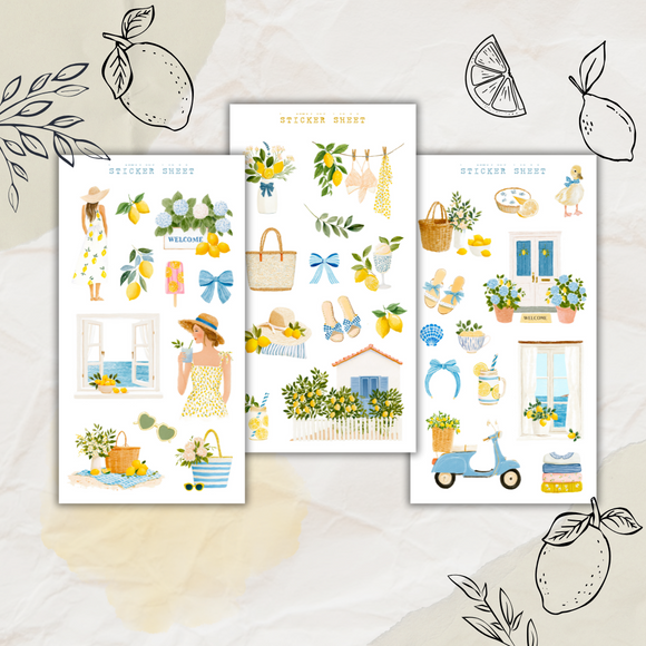lemon breeze sticker sheet bundle