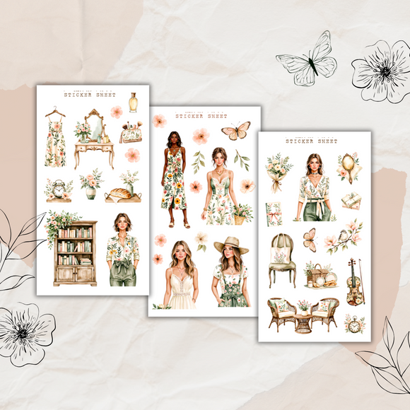 blooming garden sticker sheet bundle