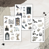 haunted manor sticker sheet