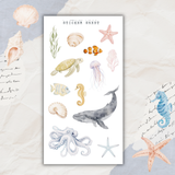 ocean life sticker sheet bundle