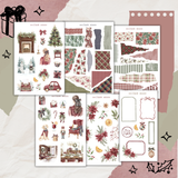 velvet christmas sticker sheet bundle