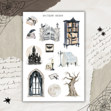 haunted manor sticker sheet