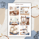 coffee and denim sticker sheet bundle