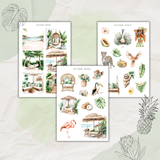 tropical summer sticker sheet