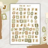 colorful paper scraps alphabet sticker sheet bundle