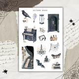 haunted manor sticker sheet