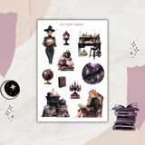 haunted bookstore sticker sheet bundle