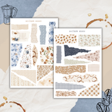 coffee and denim sticker sheet bundle