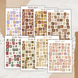 colorful paper scraps alphabet sticker sheet bundle