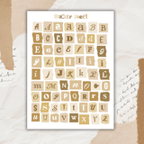colorful paper scraps alphabet sticker sheet bundle