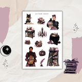 haunted bookstore sticker sheet bundle