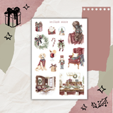 velvet christmas sticker sheet bundle
