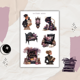 haunted bookstore sticker sheet bundle