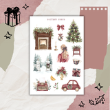 velvet christmas sticker sheet bundle