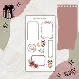 velvet christmas sticker sheet bundle